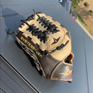 All Star System Seven Baseball Glove Lefty Trapeze Web Size 11.75 11 3/4 Adult